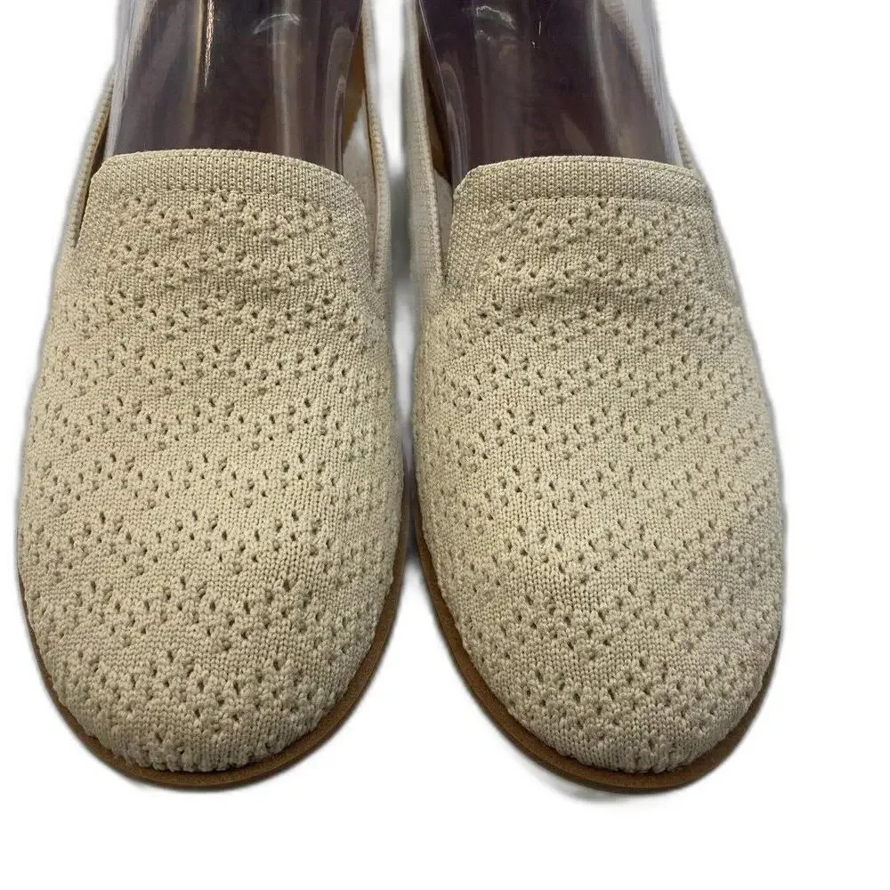 Zodiac Women's Shoes Tan Cream Size 8 M Kit Knit Loafers Slip On Flats Birch